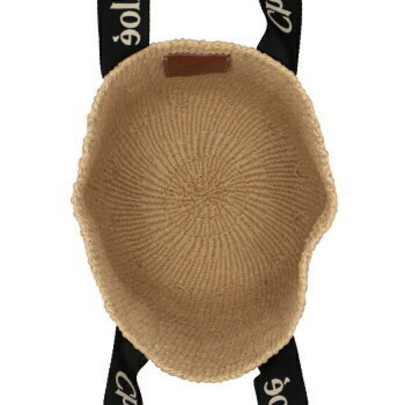 Chloe Woody Logo Basket Tote Bag Rion - Picture 6 of 7